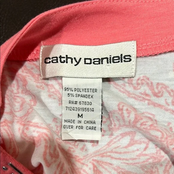 Pink Paisley Women's Top Medium #EE - Picture 5 of 6